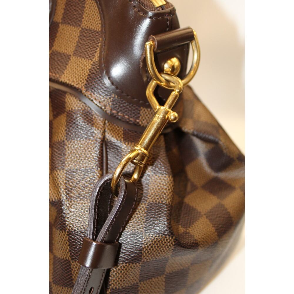 Louis Vuitton Trevi PM Damier Ebene Brown Handbag Satchel Authentic LV - Picture 4 of 16